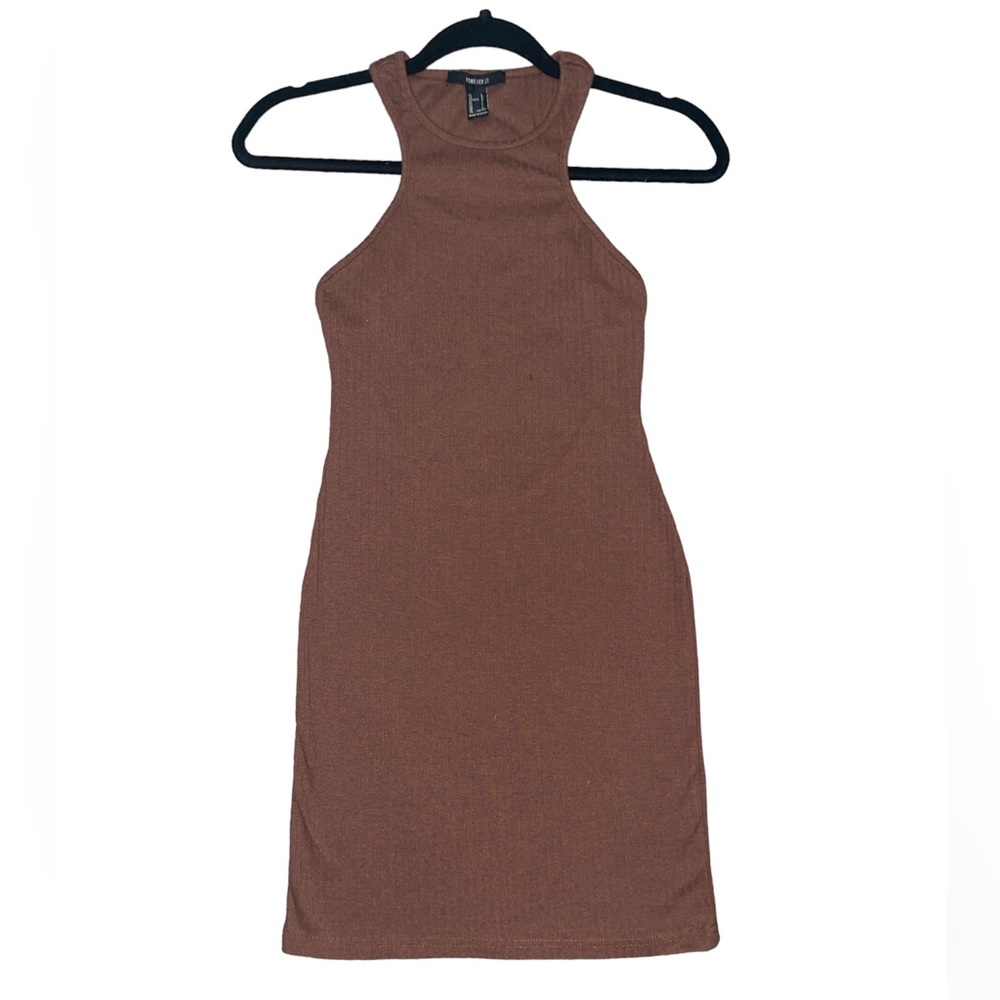 Forever 21 Brown Cut out Mini Dress